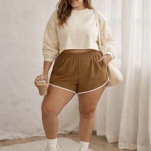 Aerie Brown Retro Shorts | Size X-Large | EUC